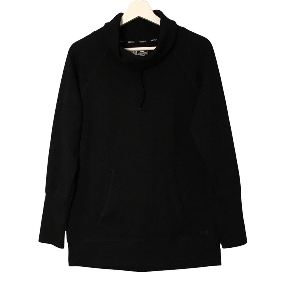 RBX Performance Black Cotton Blend Hight Neck Sweatshirt Casual Active Sports L